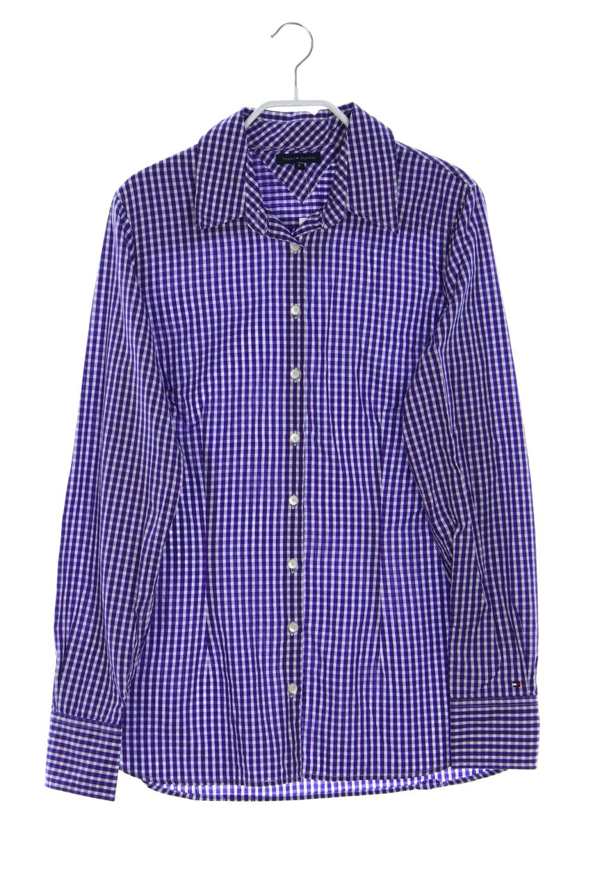 TOMMY HILFIGER - Karo-Hemd-Bluse mit Logo-Stickerei - D 38