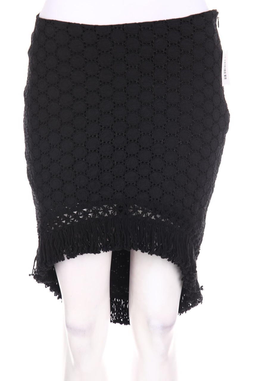 No Label - Vokuhila-Lace-Skirt with Fringes - M
