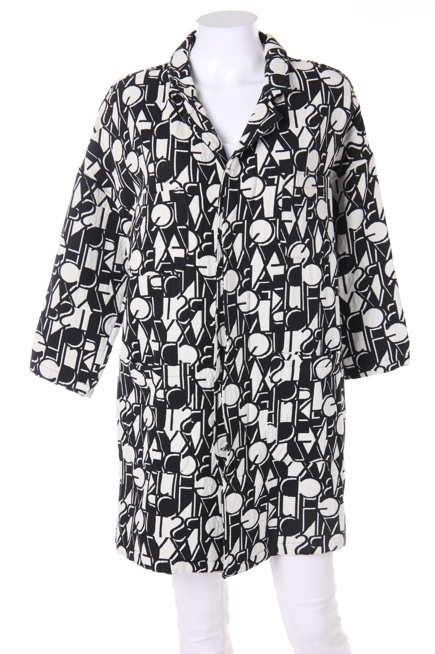 Wendy Trendy - Coat, Jacquard with Batwing Sleeves with Patch Pockets - M