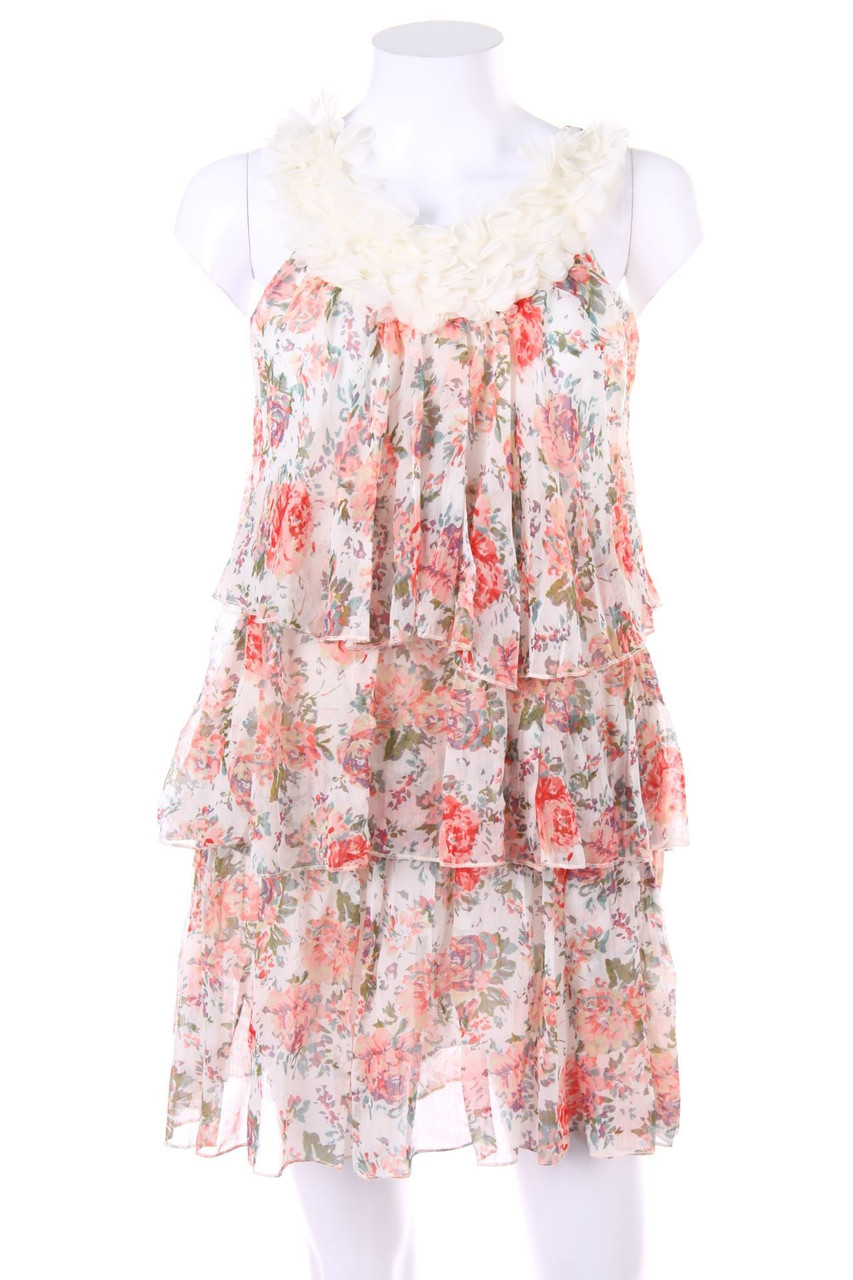INTERDEE PARIS FASHION - dress, Silk-blend with floral print - M