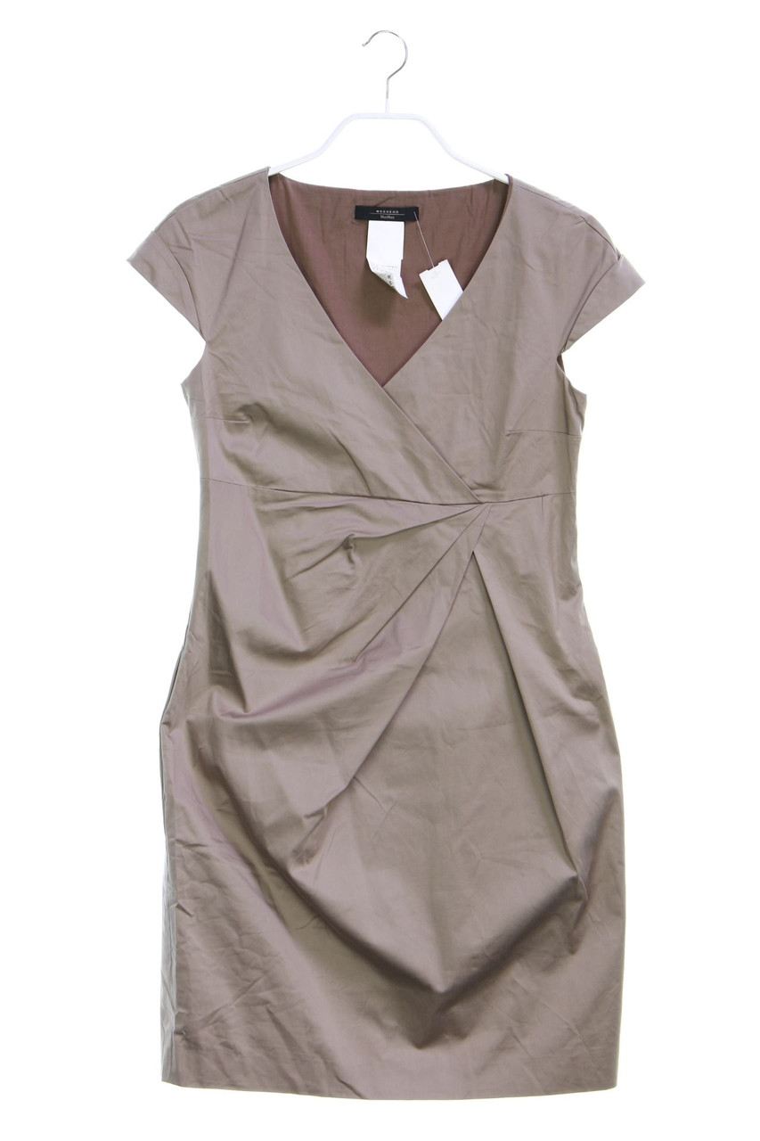 Max Mara WEEKEND - Etui-Kleid in Wickel-Optik mit Falten - D 36