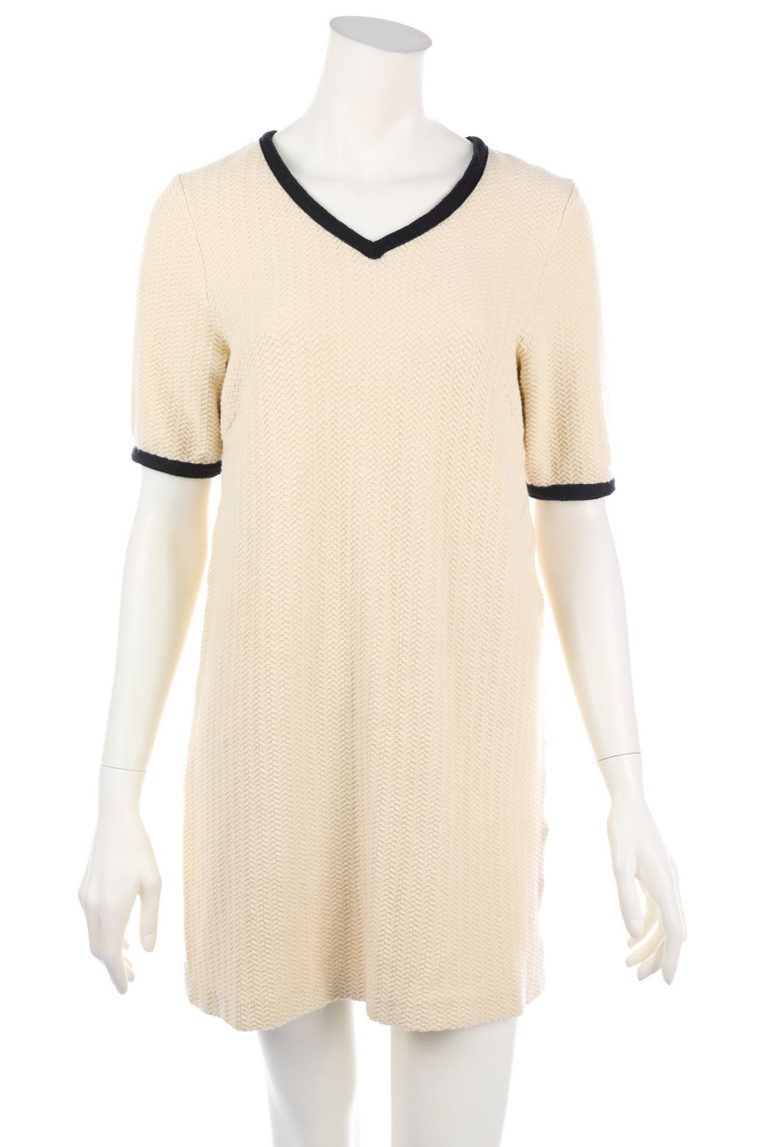 Ganni - Two Tone-Knit Dress, Viscose-blend - S