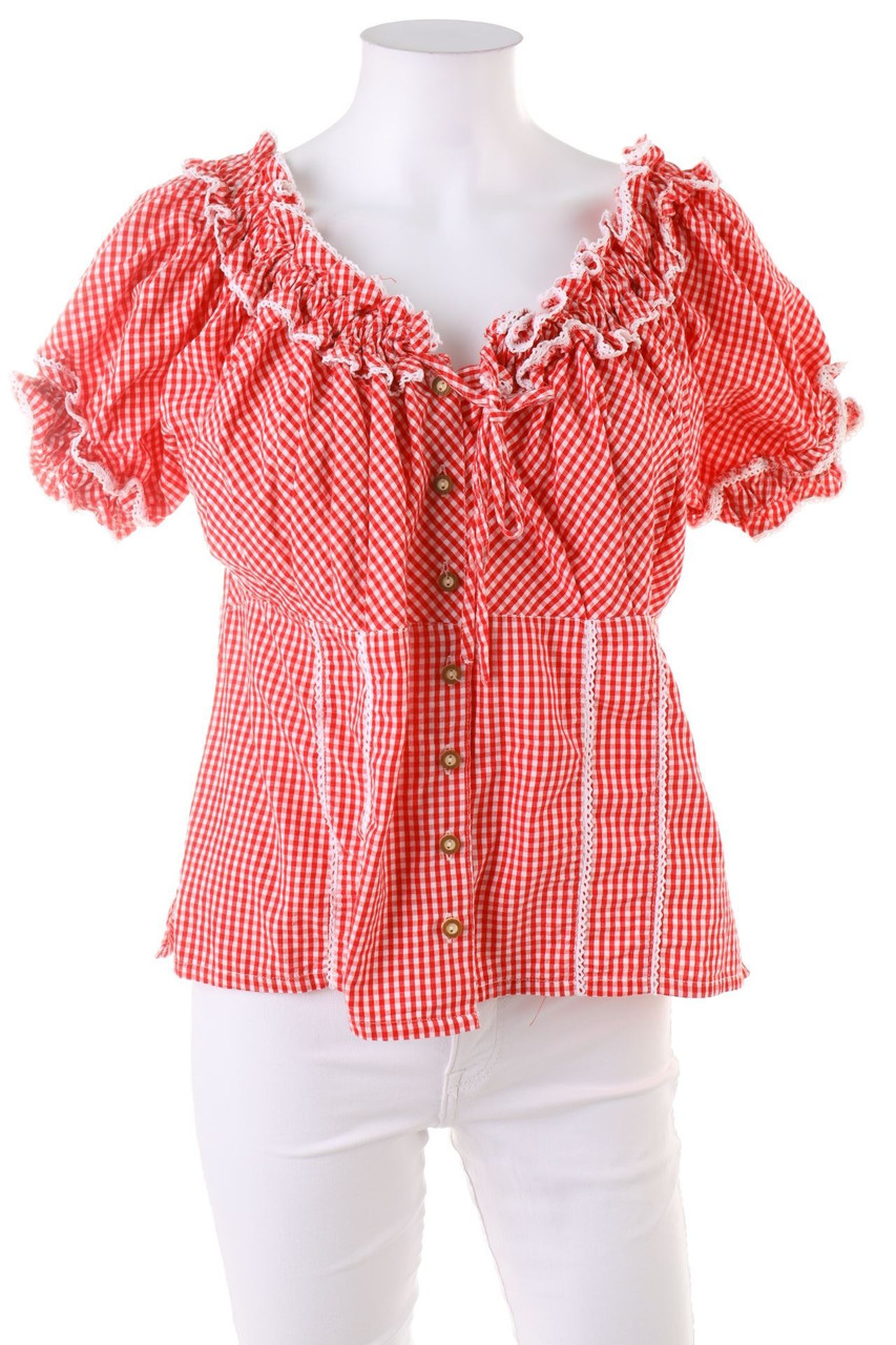 Nockstein Trachten - Traditional Blouse, Checked - M