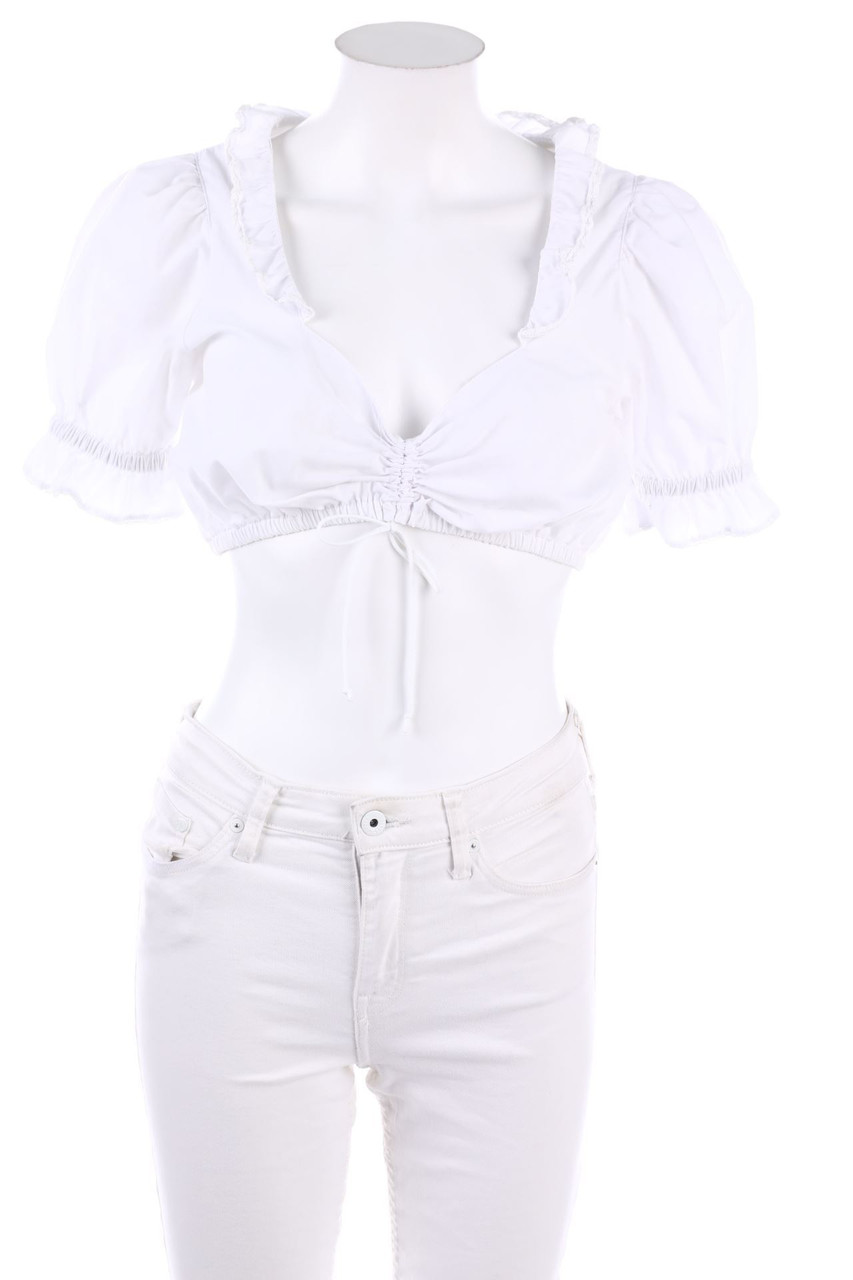 Land Haus - Dirndl Blouse, Cotton-blend with Drawstring - D 34