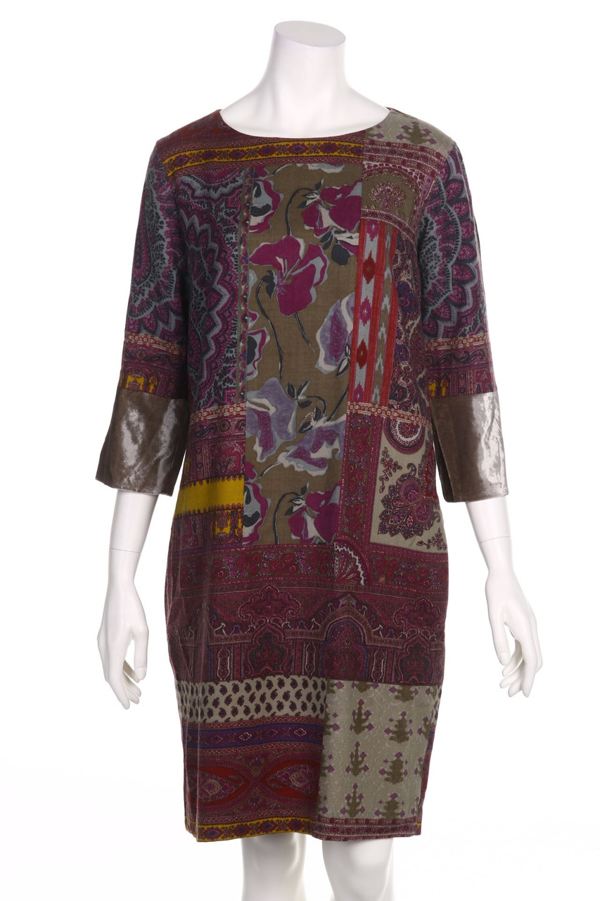 ETRO - Kleid aus Woll-Mix mit 3/4-Ärmel - D 40