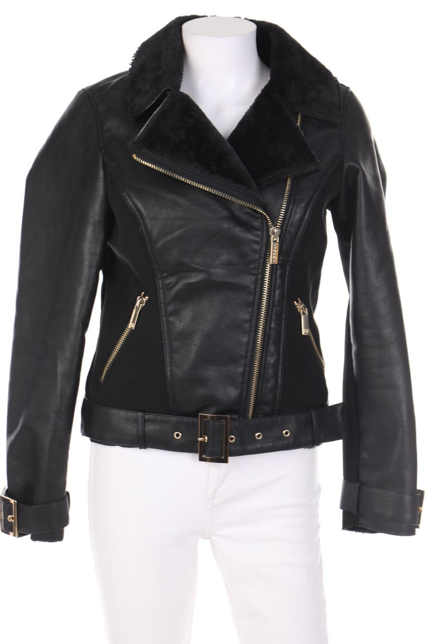 MORGAN - Faux Shearling-Jacke im Biker-Stil - D 34