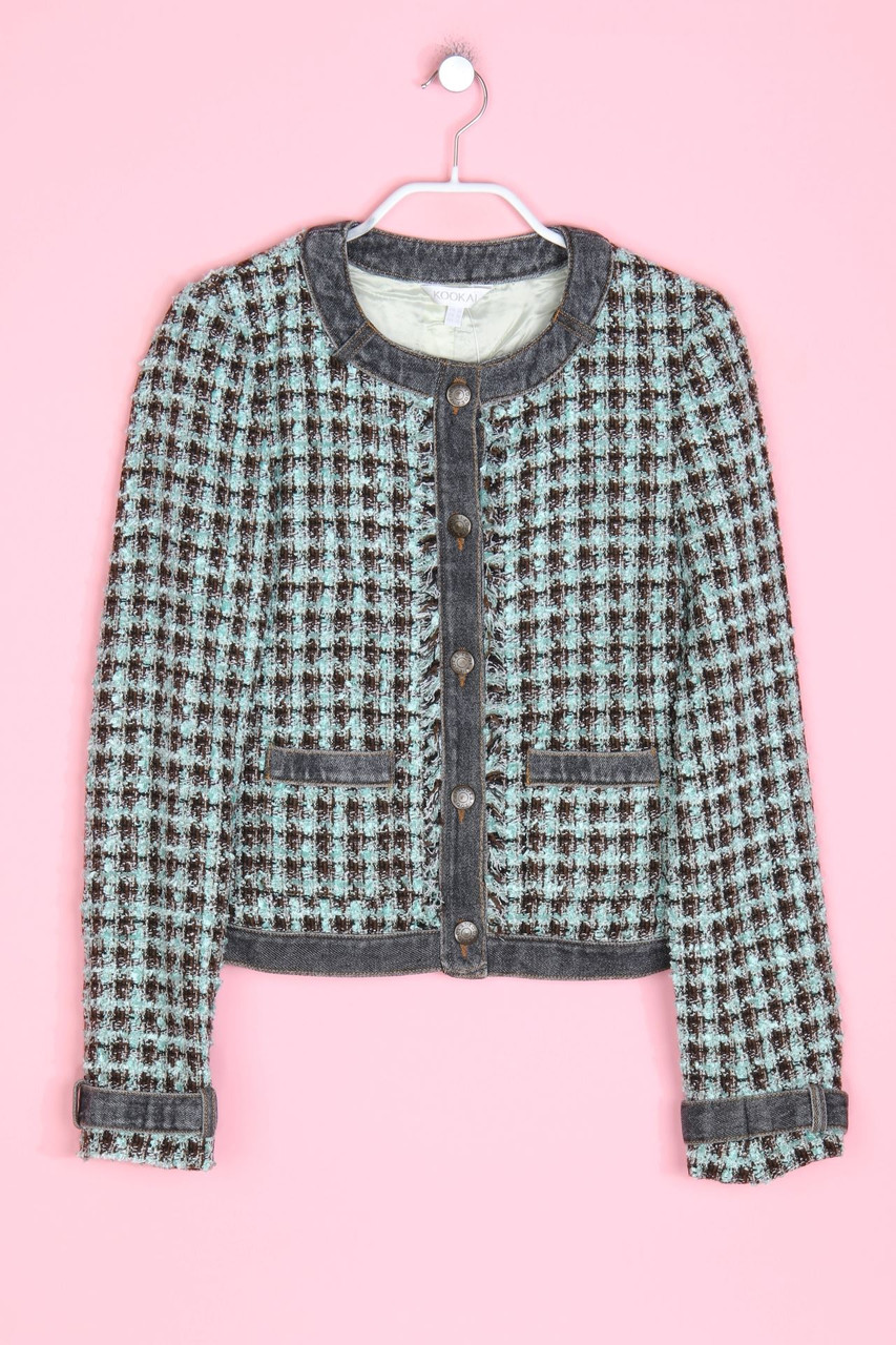 KOOKAI - Jacke in Denim-Optik mit Fransen - D 34