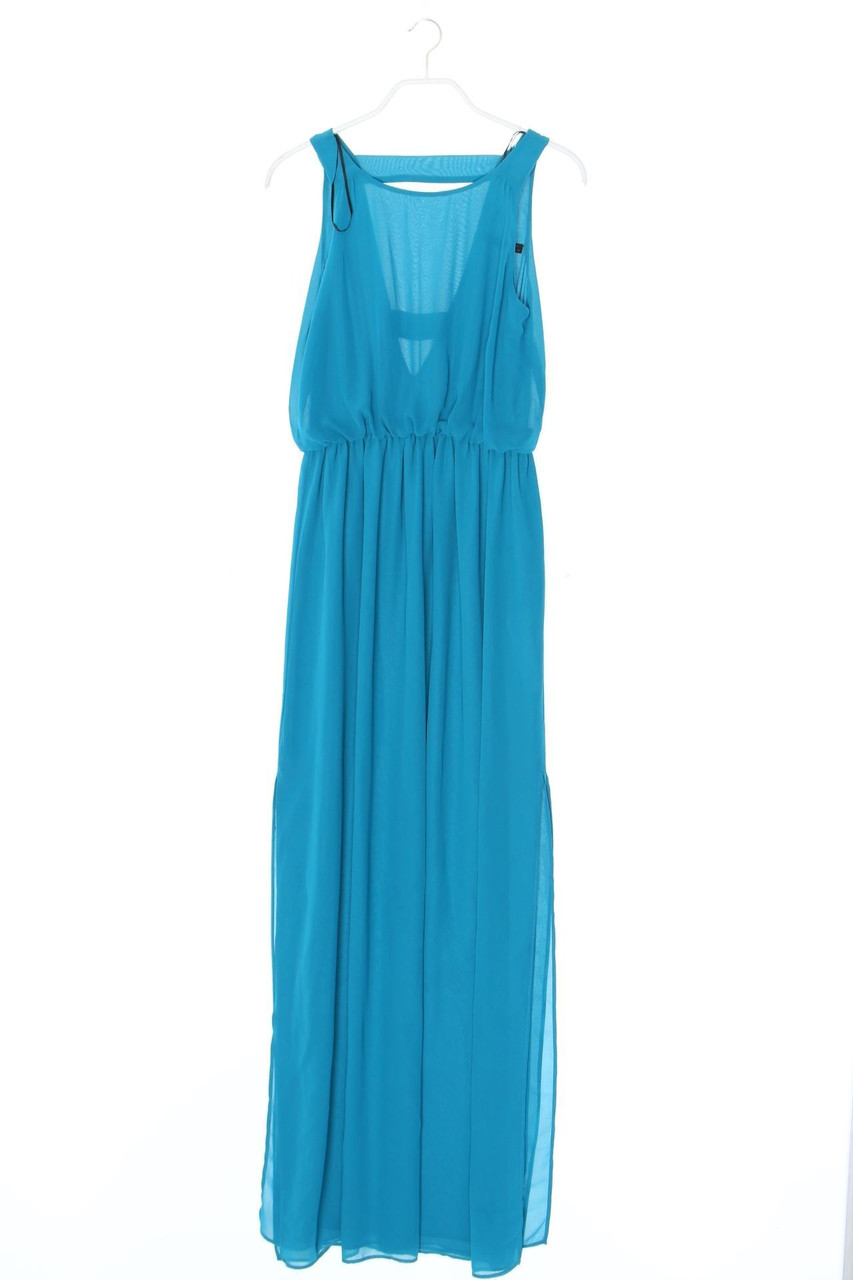 ZARA - Chiffon-Maxi-Kleid mit Schlitz - XS