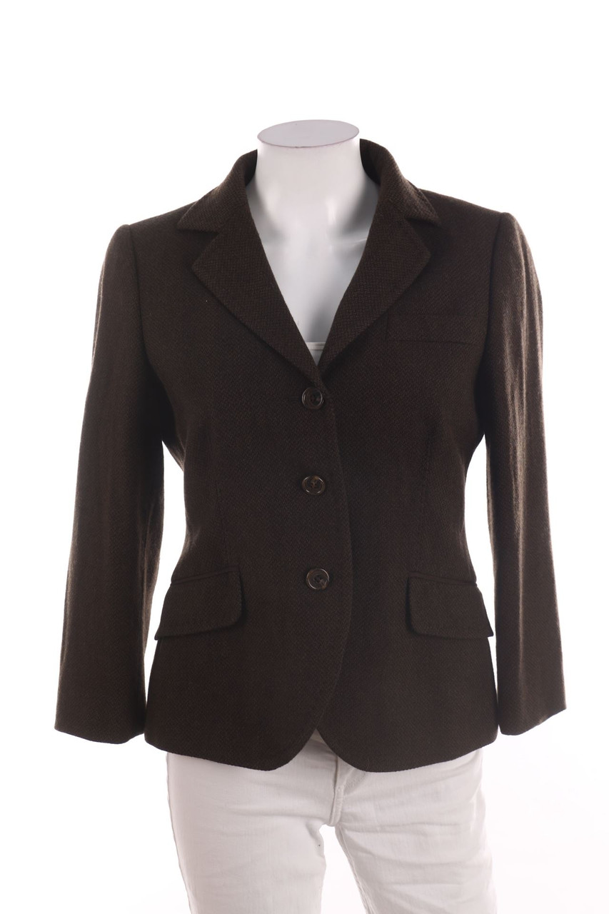 Massimo Dutti - Brit Style-Blazer aus Wolle mit Elbow Patches - D 36-38