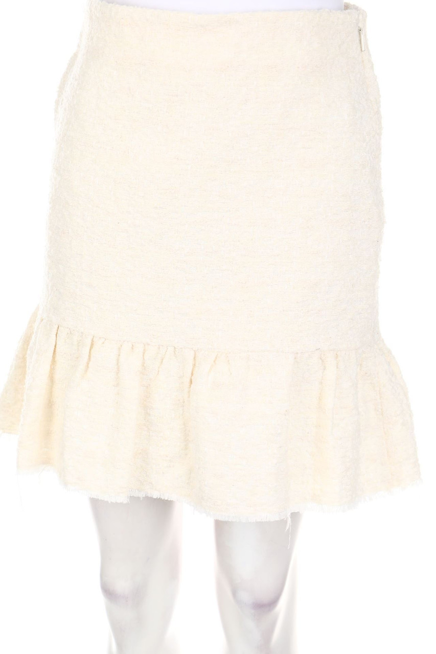 MANGO SUIT - Bouclé-Minirock mit Volants - D 36