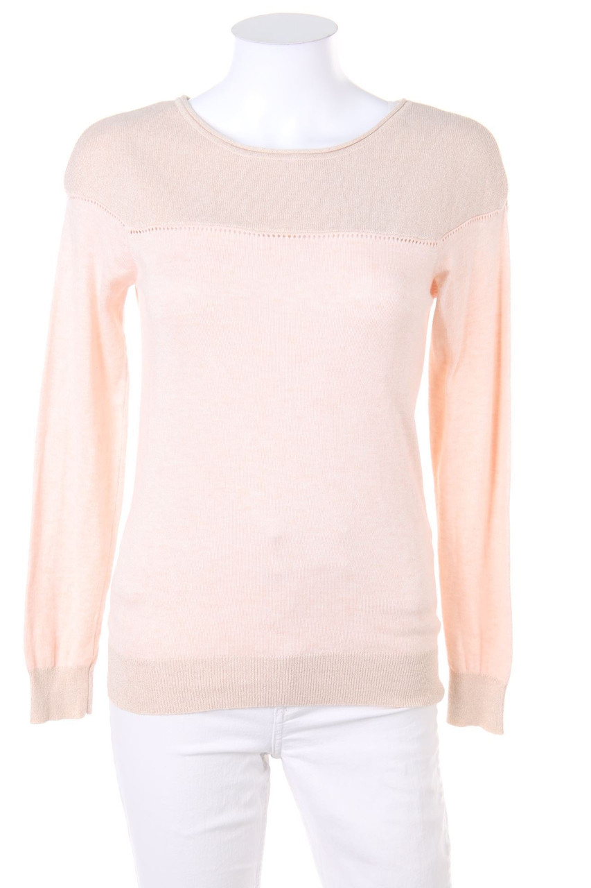 NAF NAF - Glitzer-Strick-Pullover mit Keyhole - S