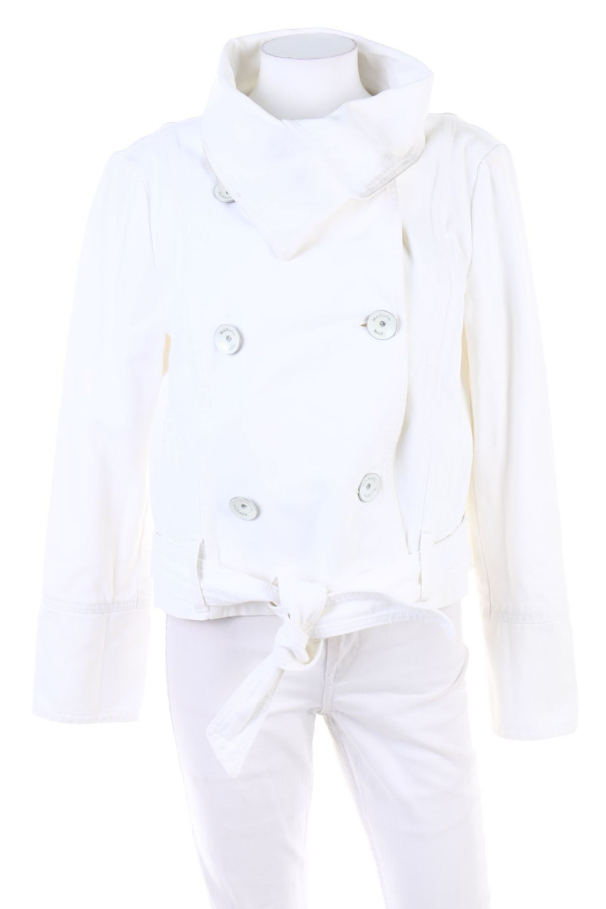 MAX&Co. - Zweireiher-Jeans-Jacke mit Logo-Knöpfen - D 42