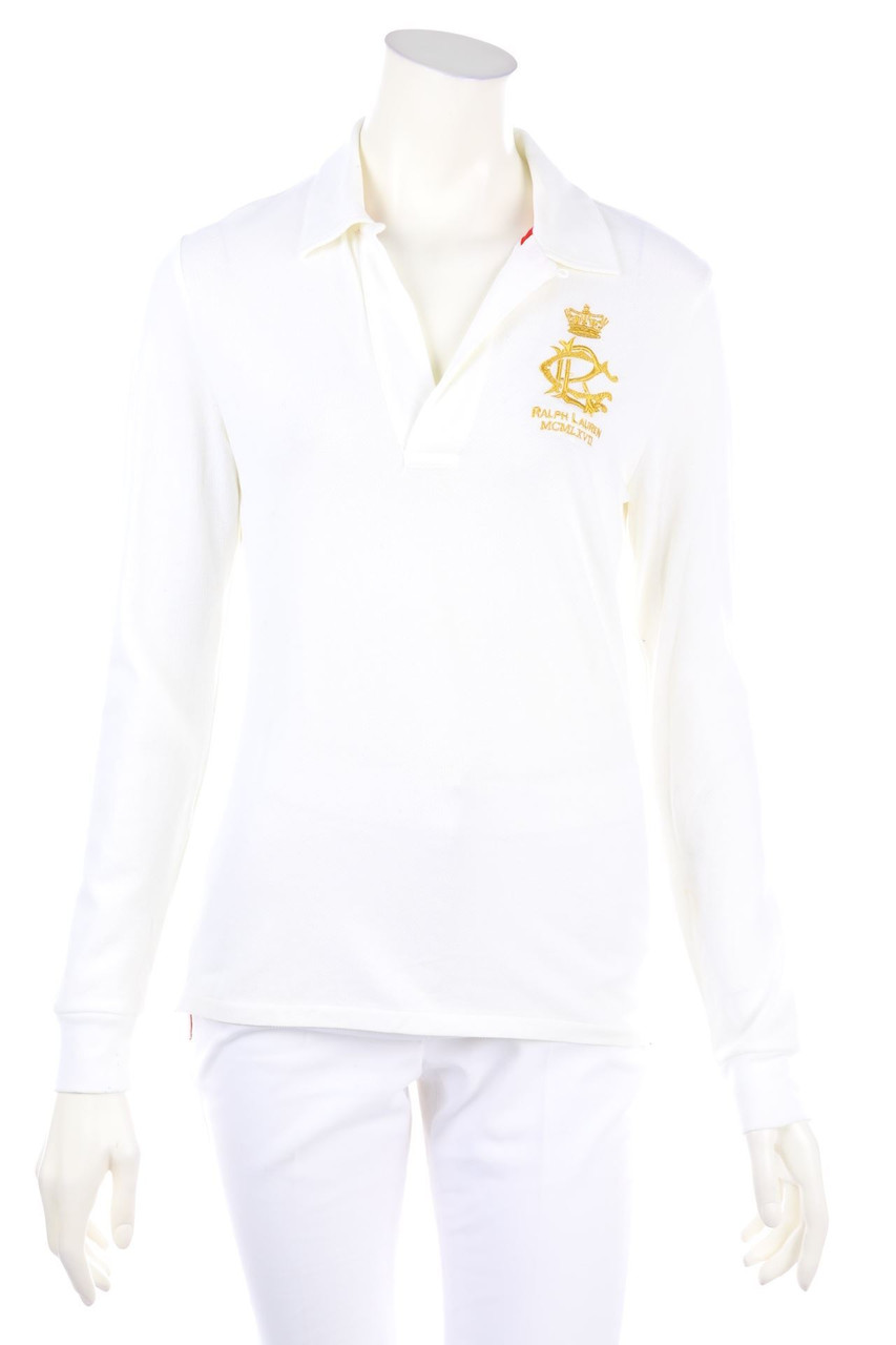 RALPH LAUREN - Langarm-Polo-Shirt mit Logo-Stickerei - M