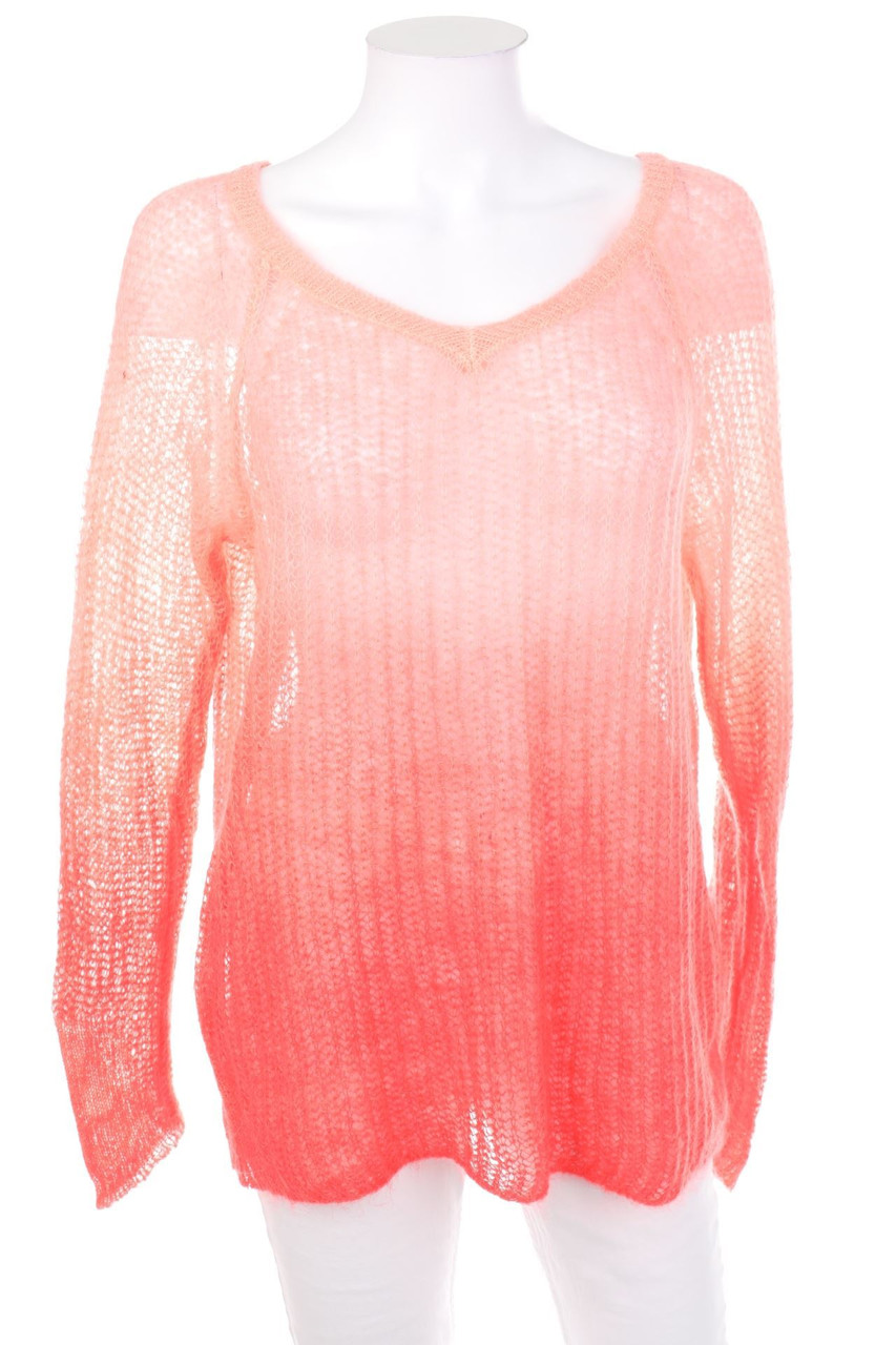 UNITED COLORS OF BENETTON - V-Neck Pullover with Dip Dye-Effect - L