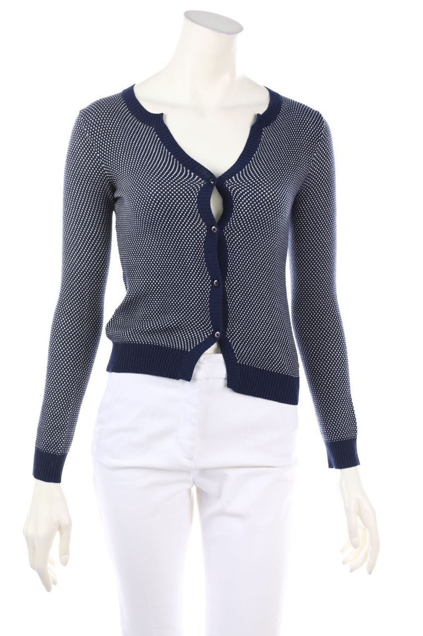 Marc O´Polo - Cardigan aus Baumwoll-Mix mit Punkten - XS