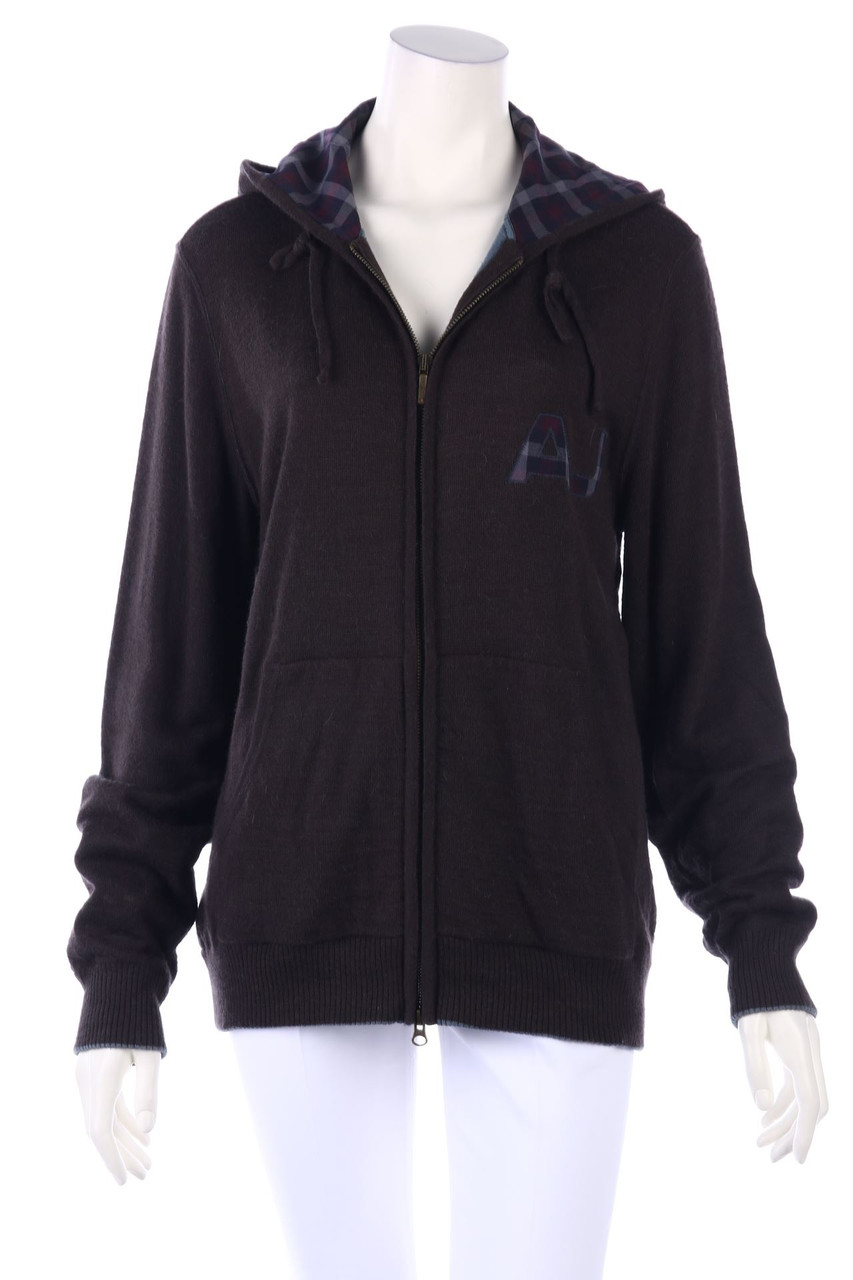 AJ ARMANI JEANS - Hoodie-Sweatjacke mit Wolle mit Alpaka - L