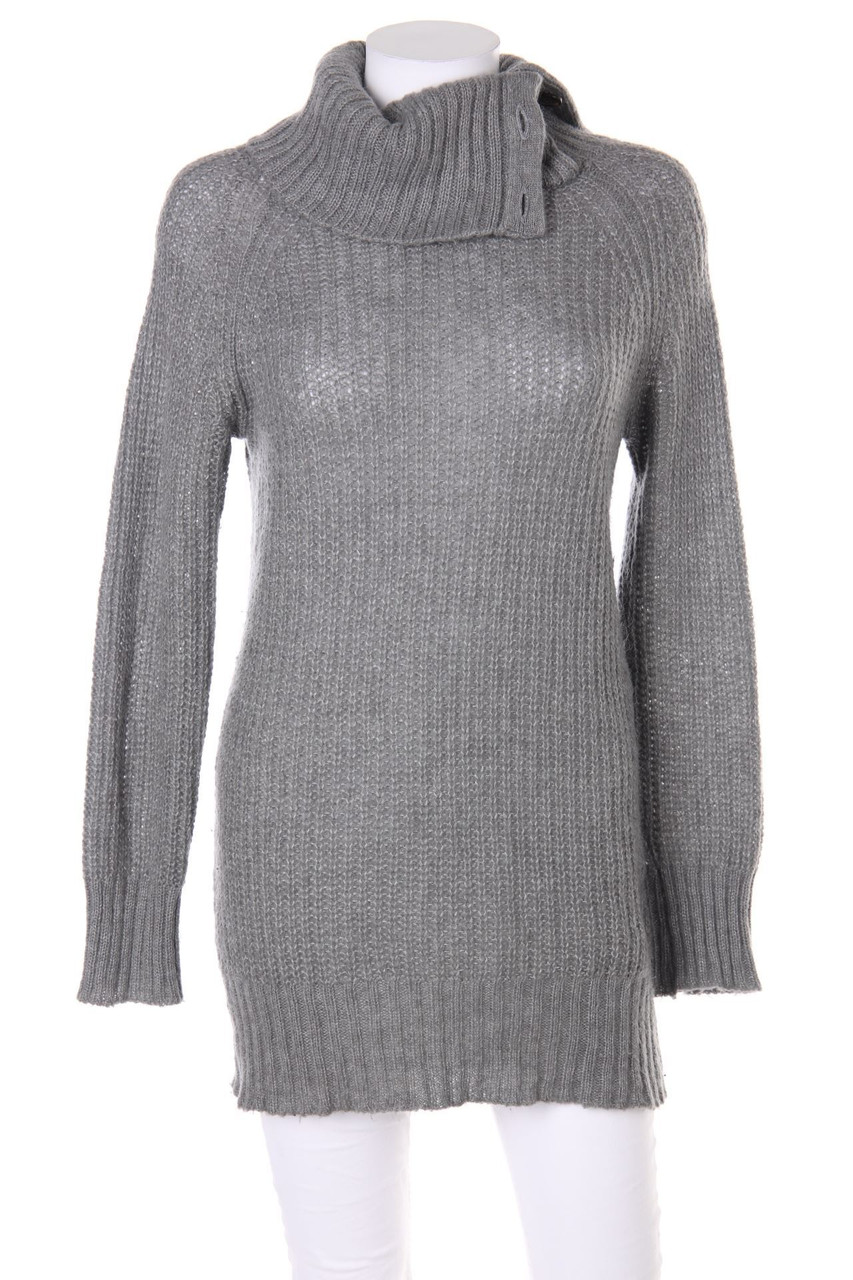 Massimo Dutti - Long-Strick-Pullover mit Mohair - S