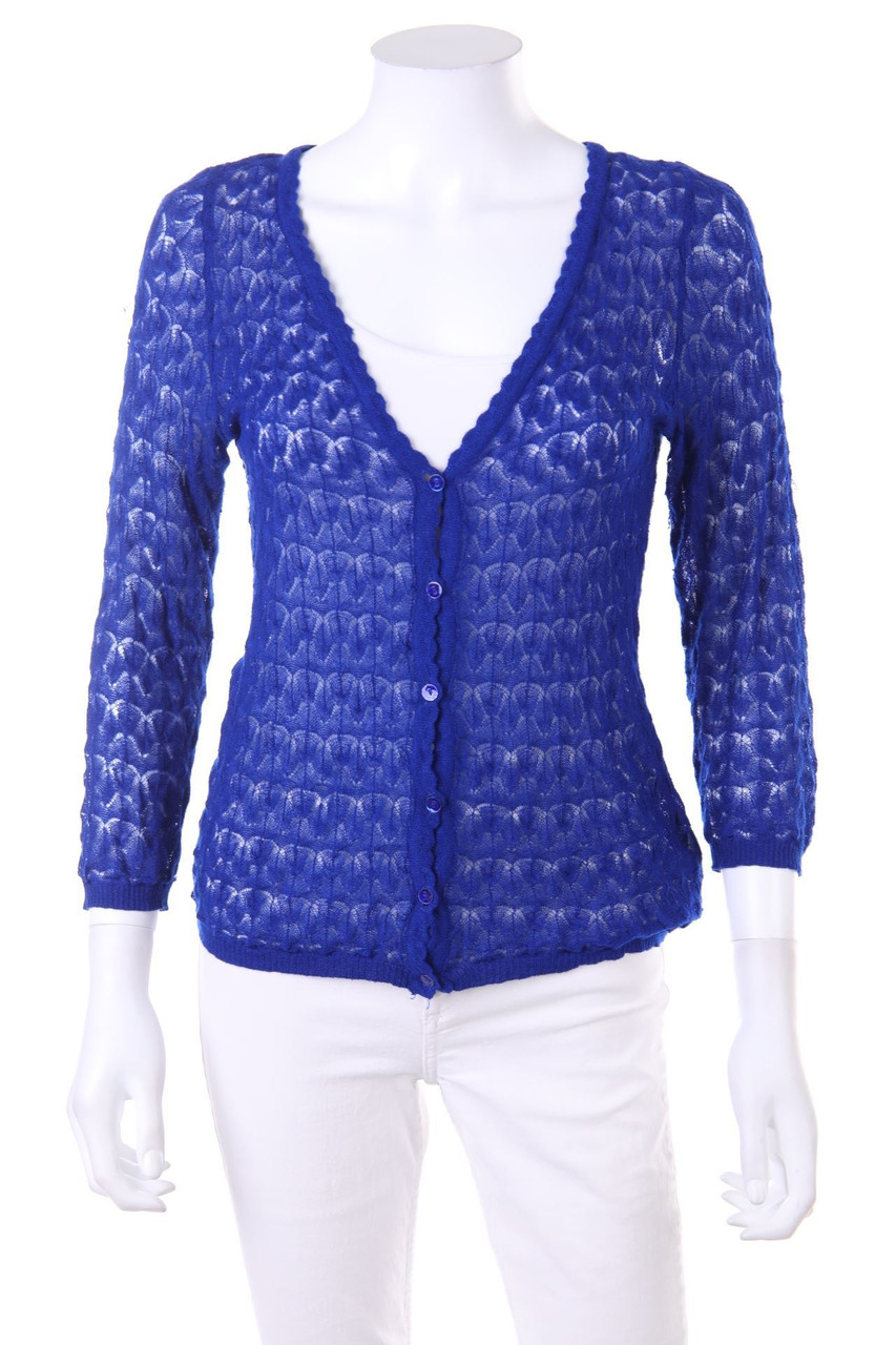 Zara Knit - Spitzen-Cardigan mit Leinen - M
