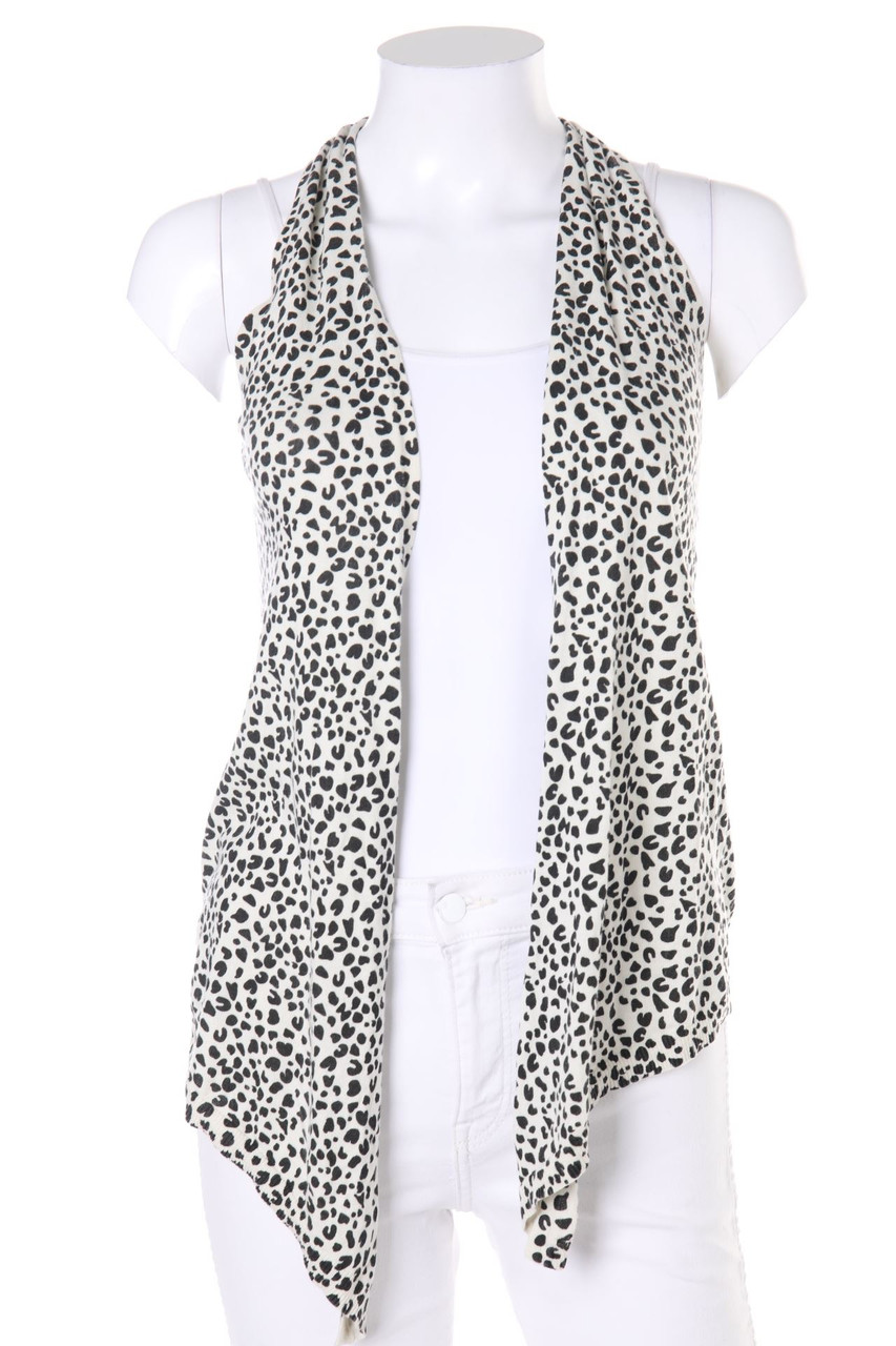 Pink Loop - Strickweste mit Leo-Print - XS