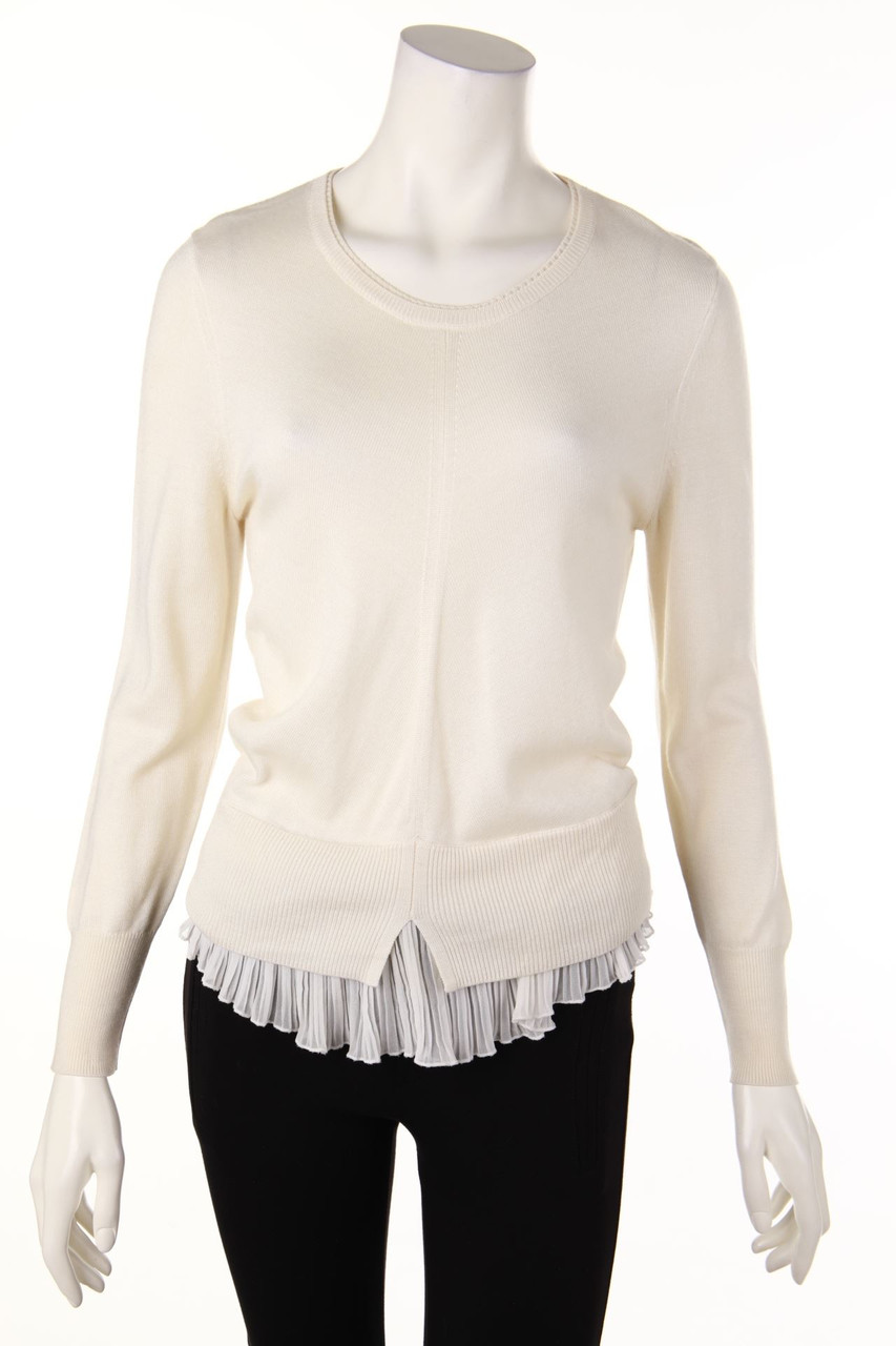 sandro PARIS - Strick-Pullover aus Woll-Mix im Layer Look - D 38