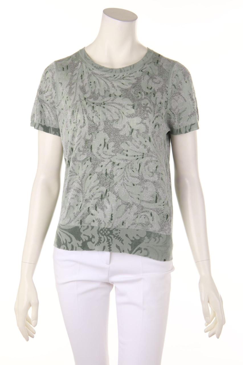 MARC JACOBS - Patterned Shortsleeve Pullover with Metallic Effect - D 38