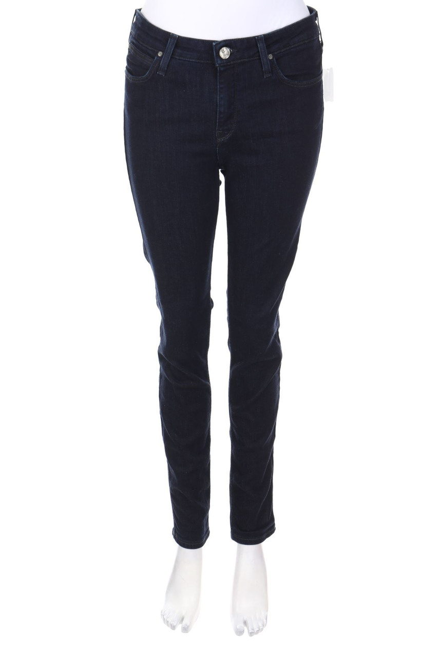Lee - Dark Denim Skinny-Jeans, Cotton-blend with Logo Patch - W31