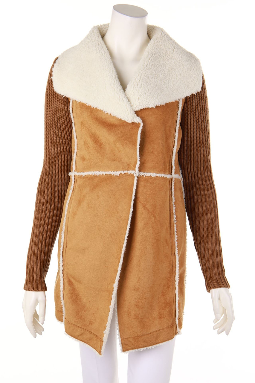 Blue les copains - Faux Shearling-Jacke mit Wolle - D 40