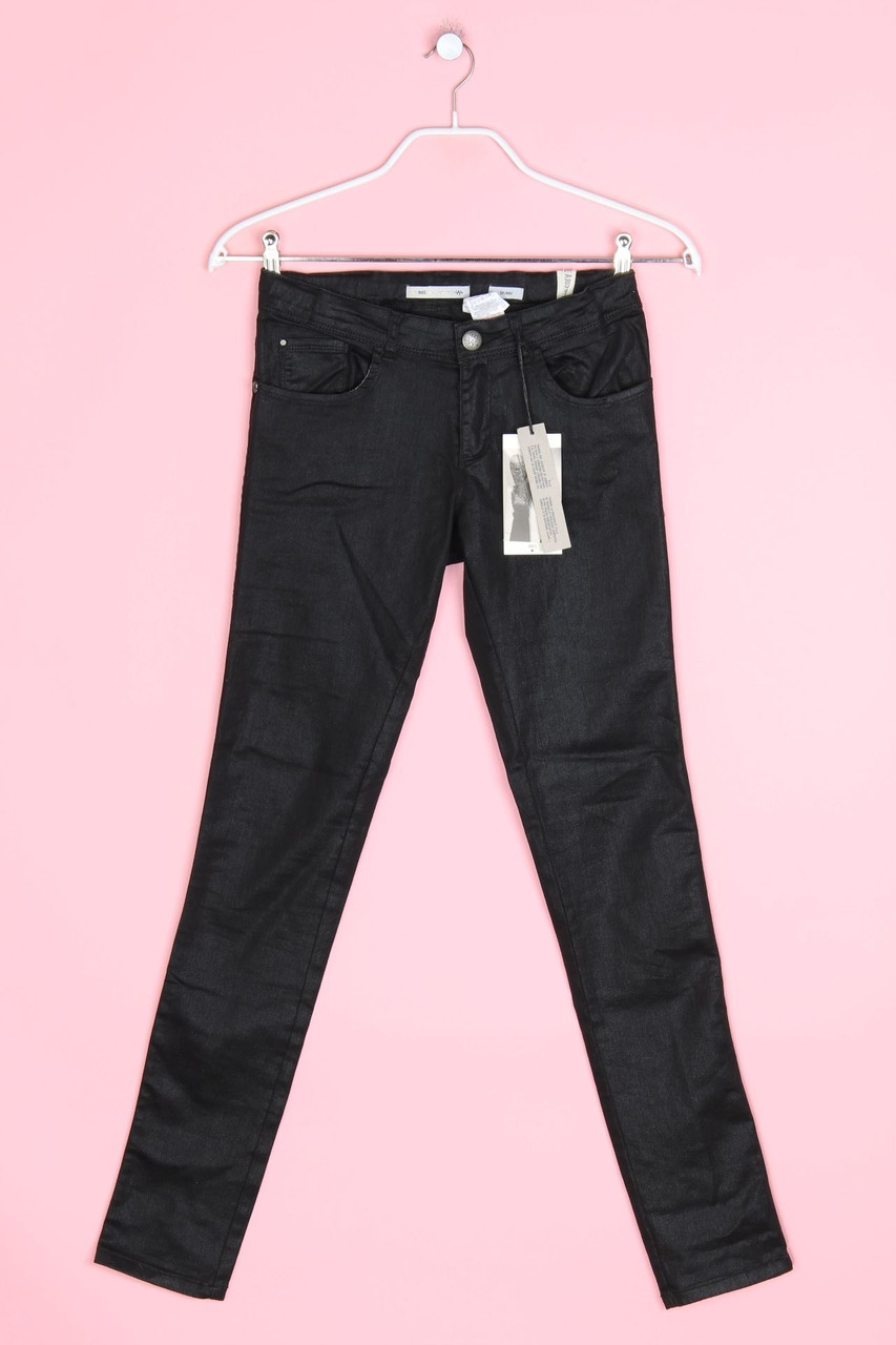 IKKS - Coated Skinny-Jeans with Logo Patch - W26
