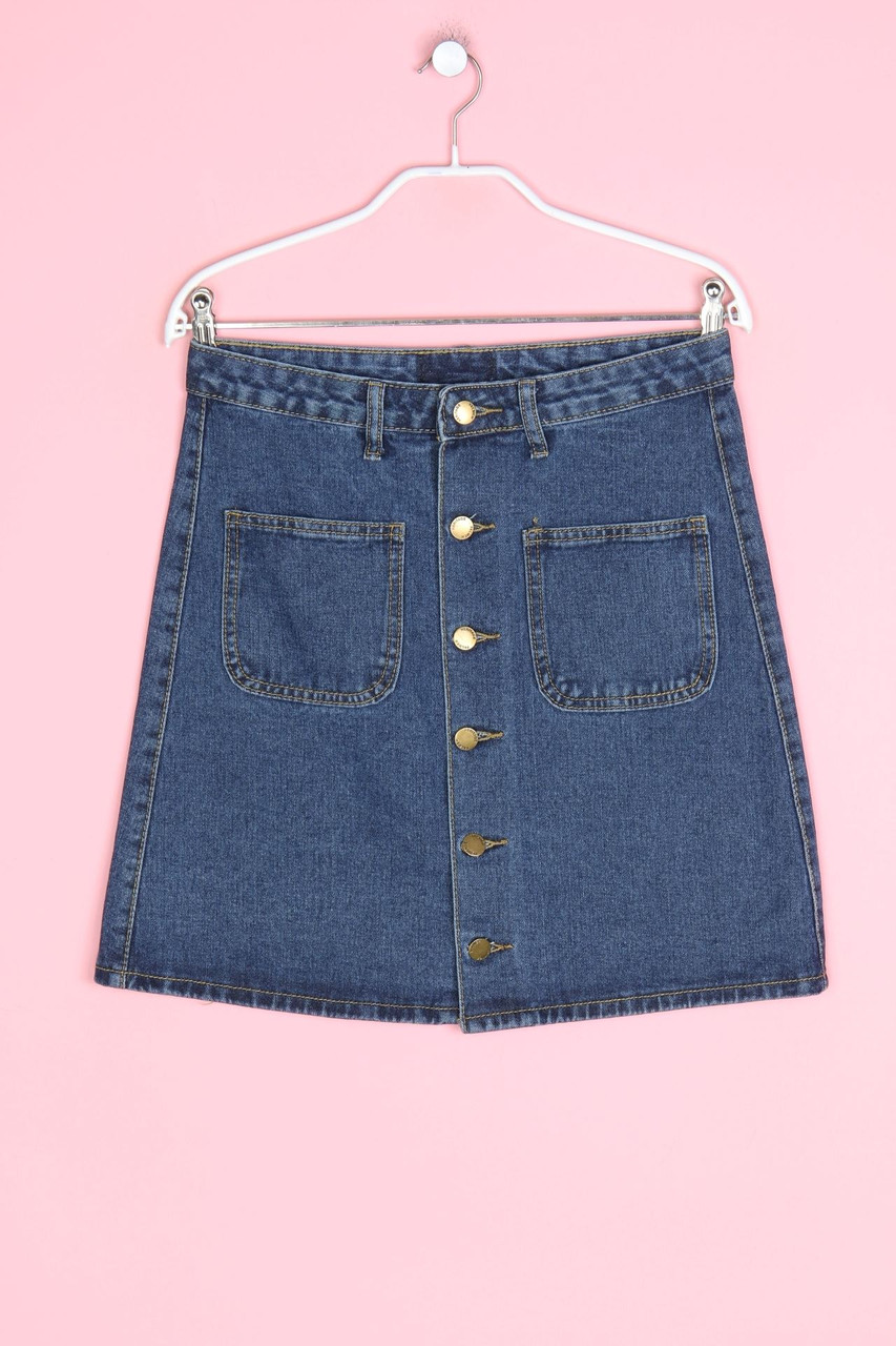 FALMER HERITAGE - Denim Mini Skirt with Patch Pockets - D 36