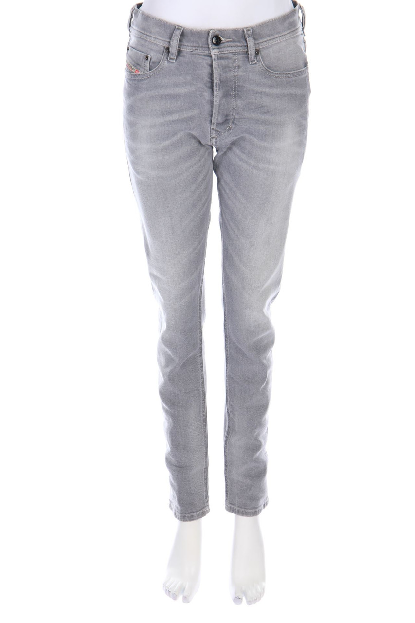 Diesel Industry - Used Look Skinny-Jeans mit Logo-Applikation - W28