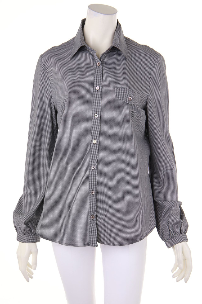 AJ ARMANI JEANS - Bluse aus Baumwoll-Mix mit Logo-Applikation - D 40