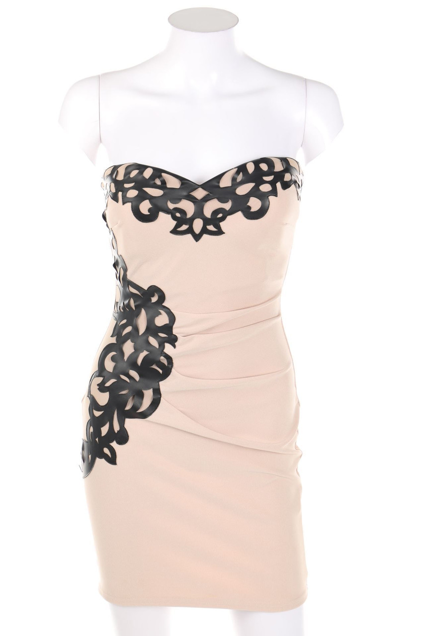 LIPSY - Bandeau-dress with Faux Leather Details - D 34