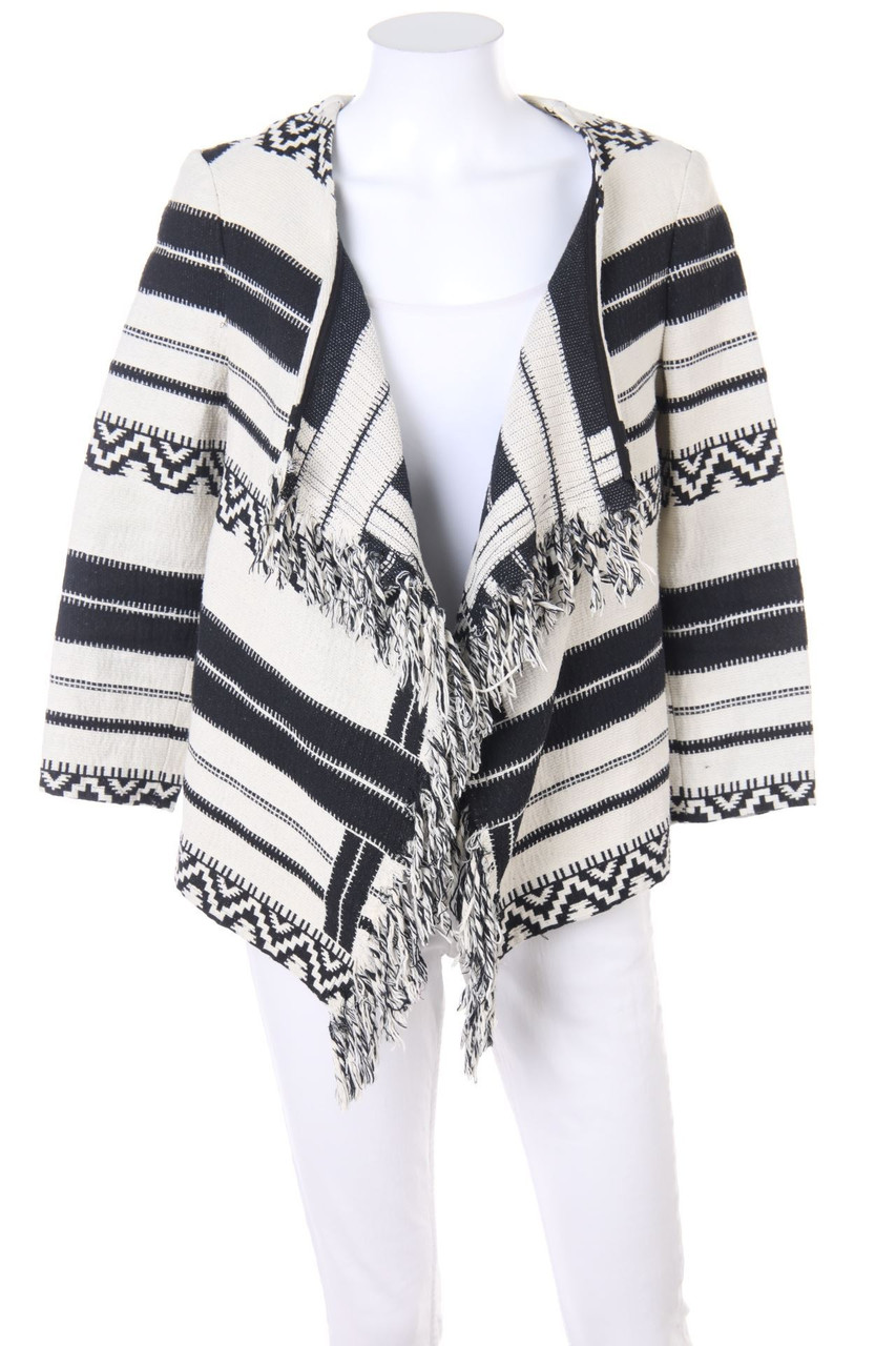 Bershka OUTERWEAR - Cardigan, Ethno Style with Fringes - M