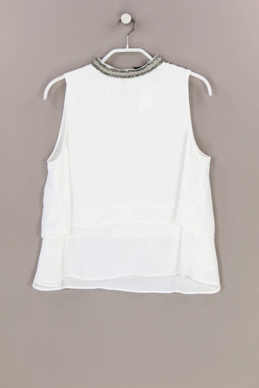 ZARA - Blusentop im Layer Look mit Applikationen - S