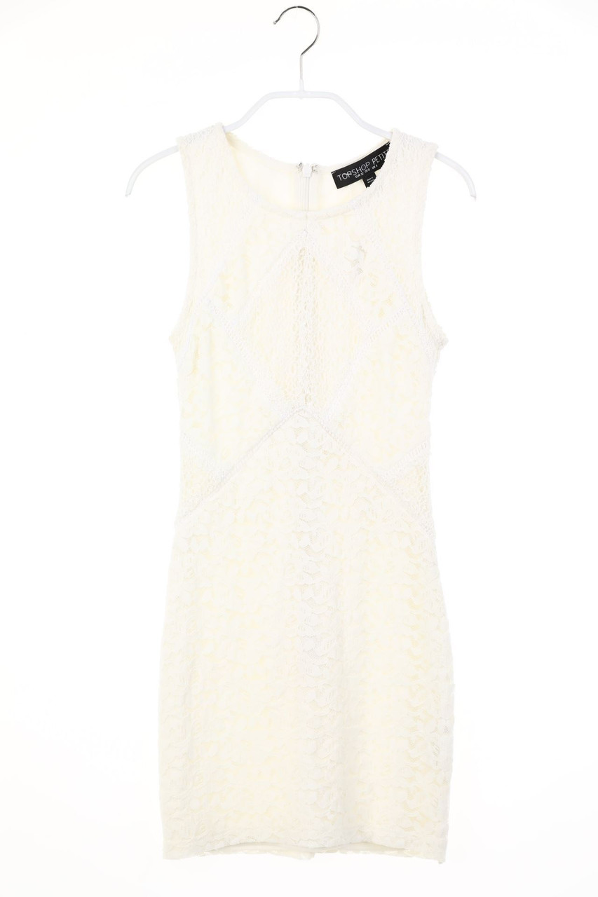 TOPSHOP PETITE - Lace-Lace Dress - D 32