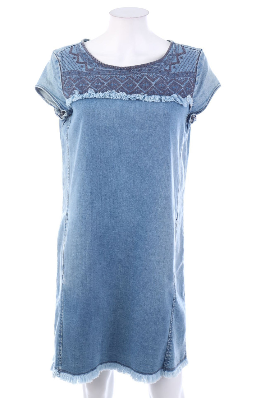 ESPRIT Denim - Jeanskleid mit Stickereien im Ethno-Stil - M