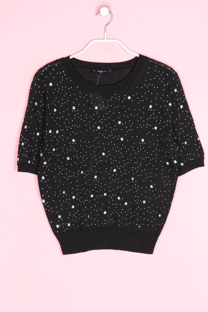Zara Knit - Strick-Pullover mit Print - S