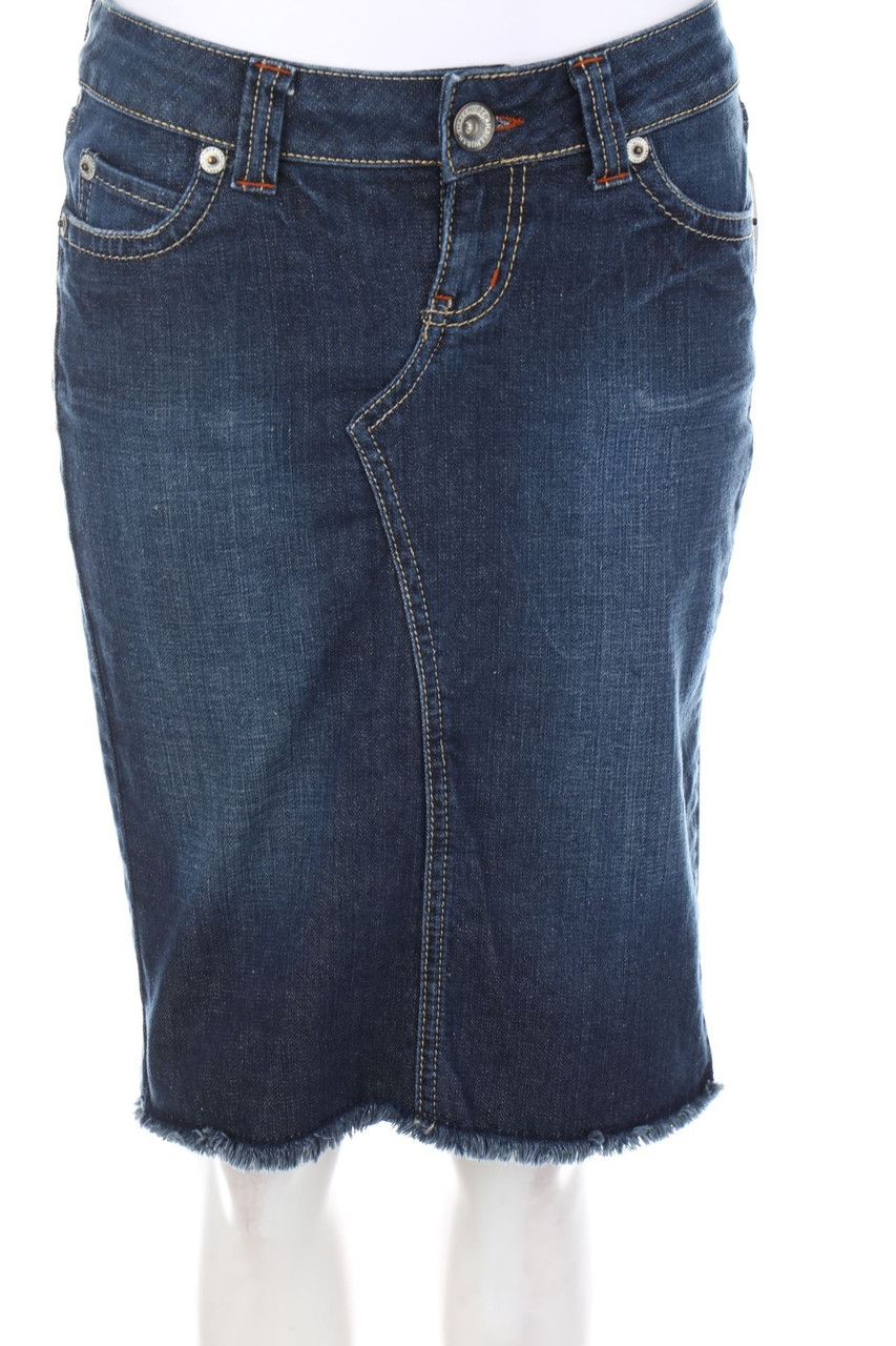 HALLHUBER - Jeans-Pencil Skirt, Used look with Stretch - D 36