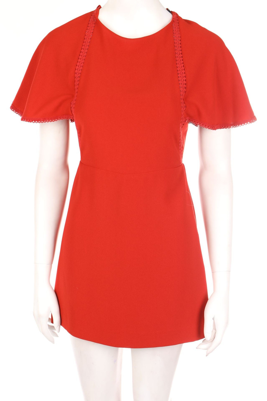 ZARA - Playsuit mit Spitzen-Einsatz - S