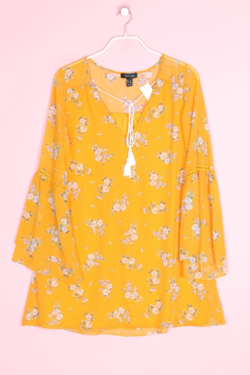 NEW LOOK - Tunikakleid im Boho-Stil mit Blumen-Print - D 38