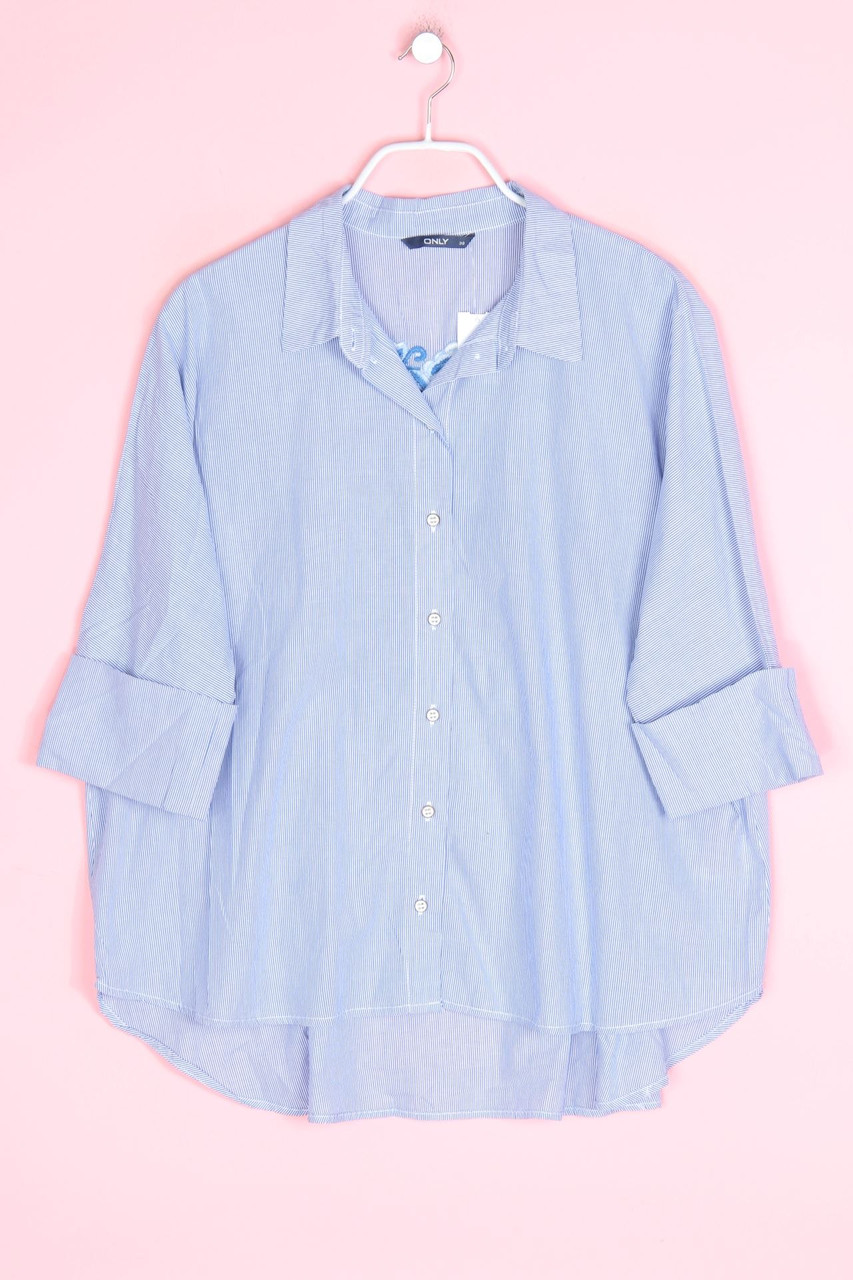 ONLY - Oversize-Bluse mit Stickereien - D 38