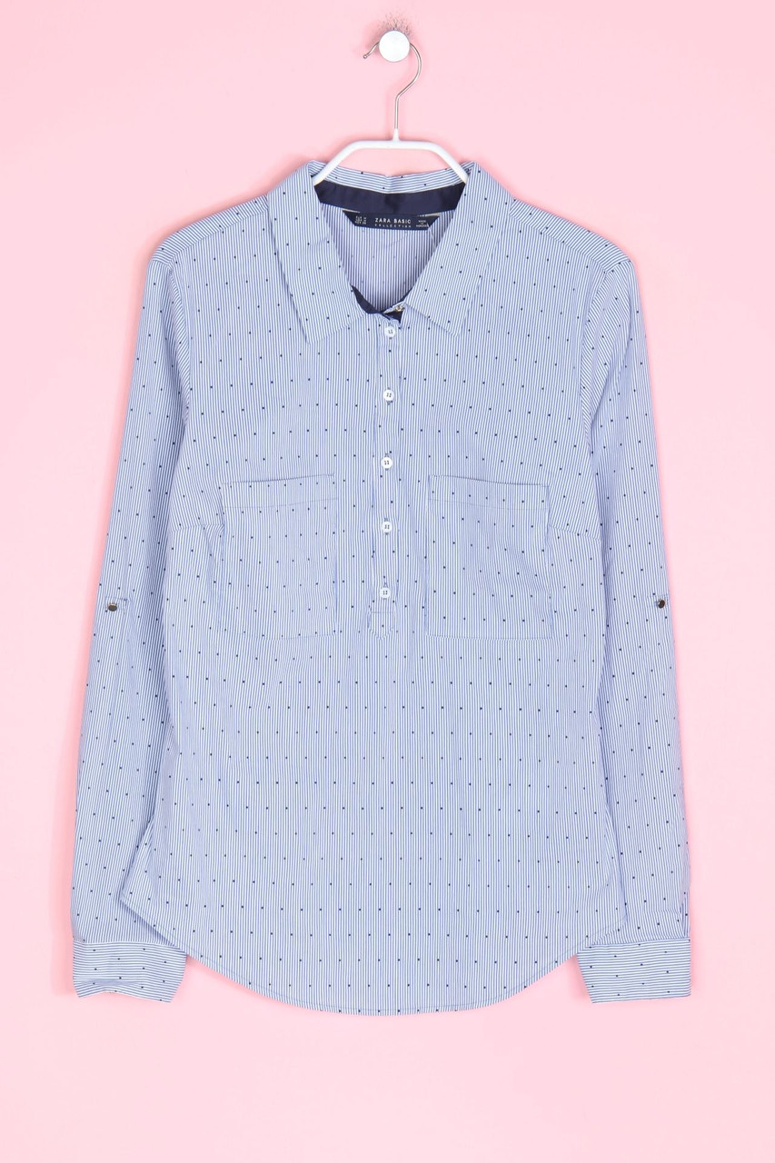 ZARA - Streifen-Bluse mit Punkten - M