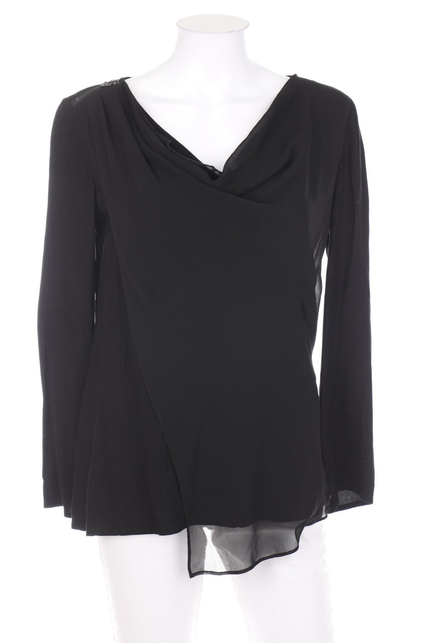 GUESS - Longsleeve-Shirt, Layer Look with Cowl Neck - S