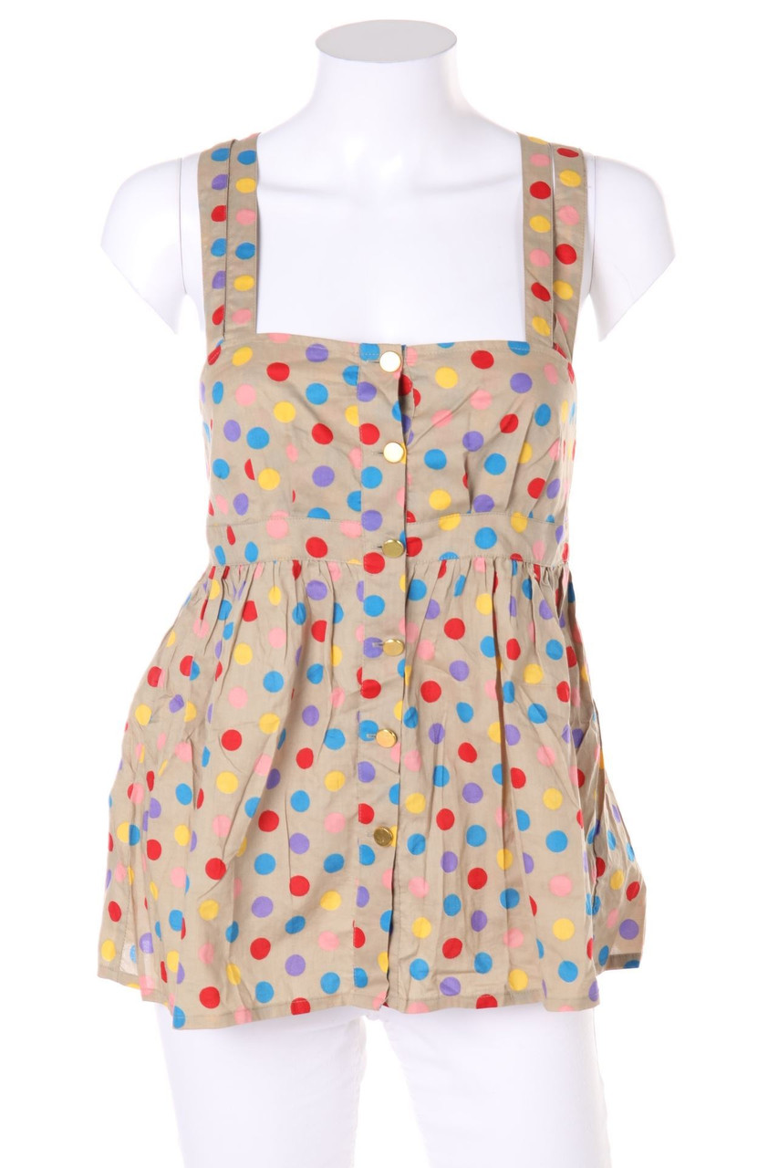 TOPSHOP - Top, Cotton with Dots - D 36