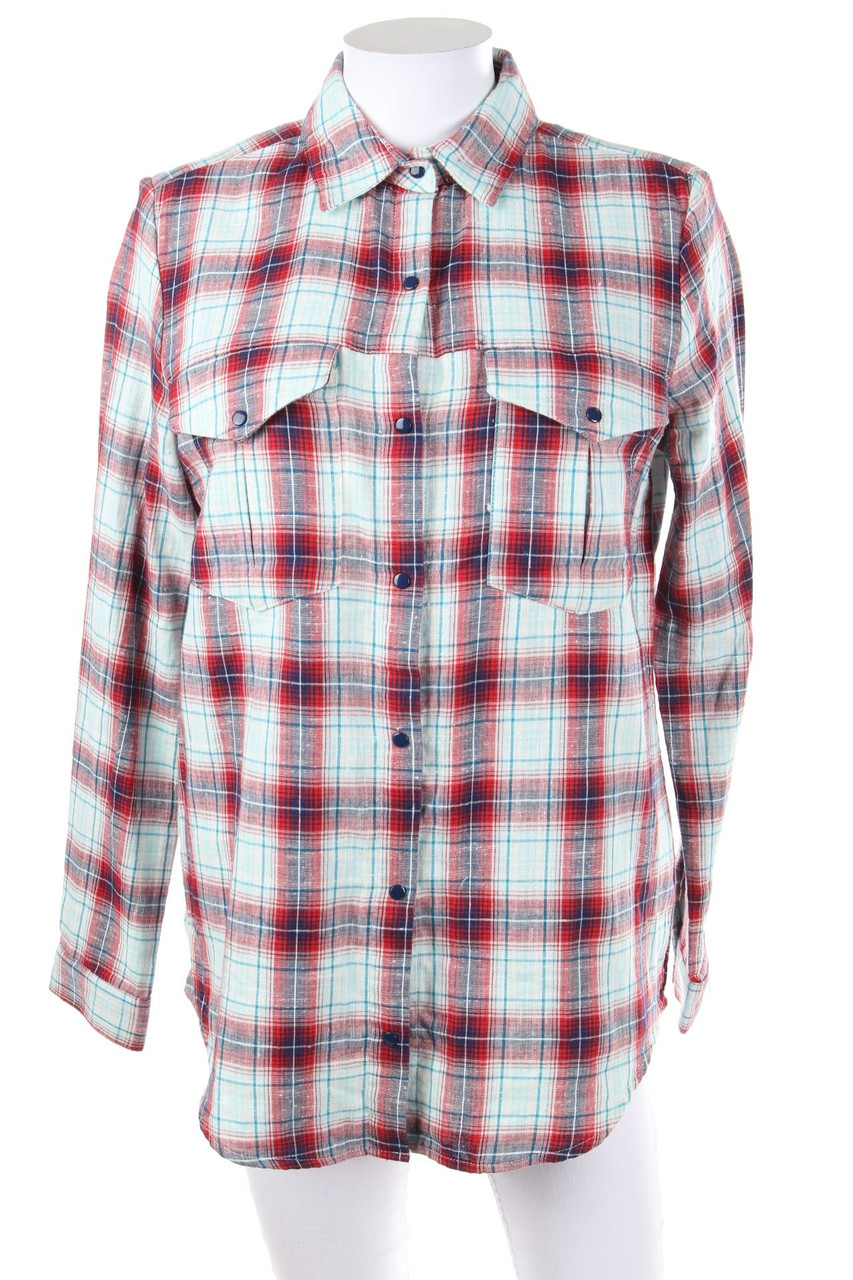 ZARA - Hemd-Bluse mit Karo-Muster - S