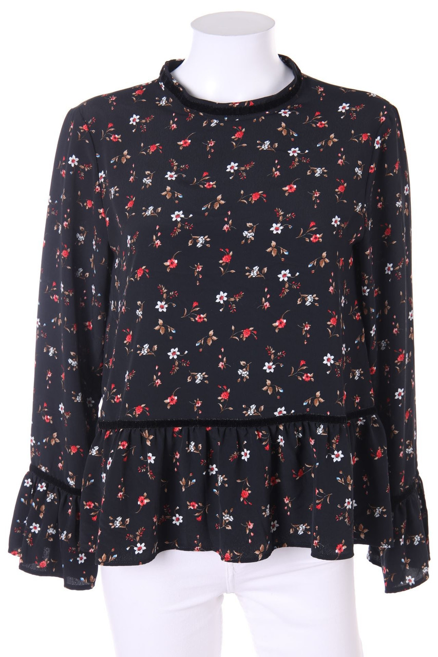 ZARA - Bluse mit Blumen-Print - S