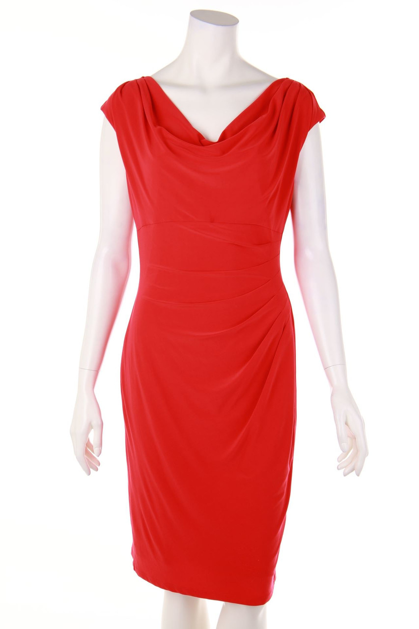 LAUREN RALPH LAUREN - Abendkleid mit Wasserfall-Ausschnitt - D 38