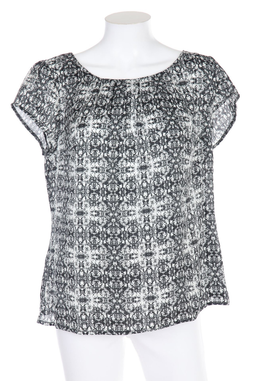 CAMAÏEU - Kurzarm-Bluse mit Geo-Print - D 44