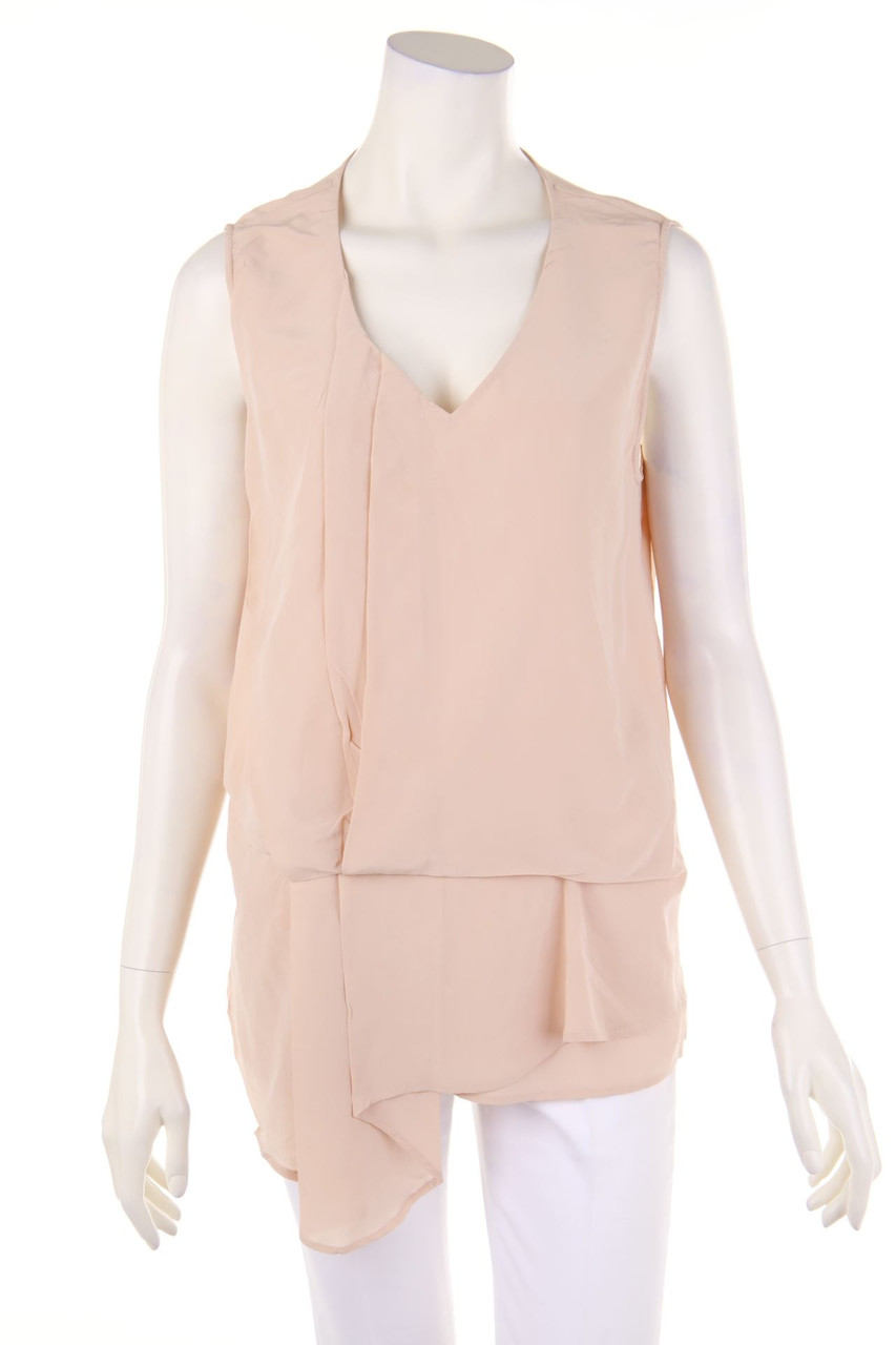 MARC AUREL - Seiden-Top mit Falten - D 40