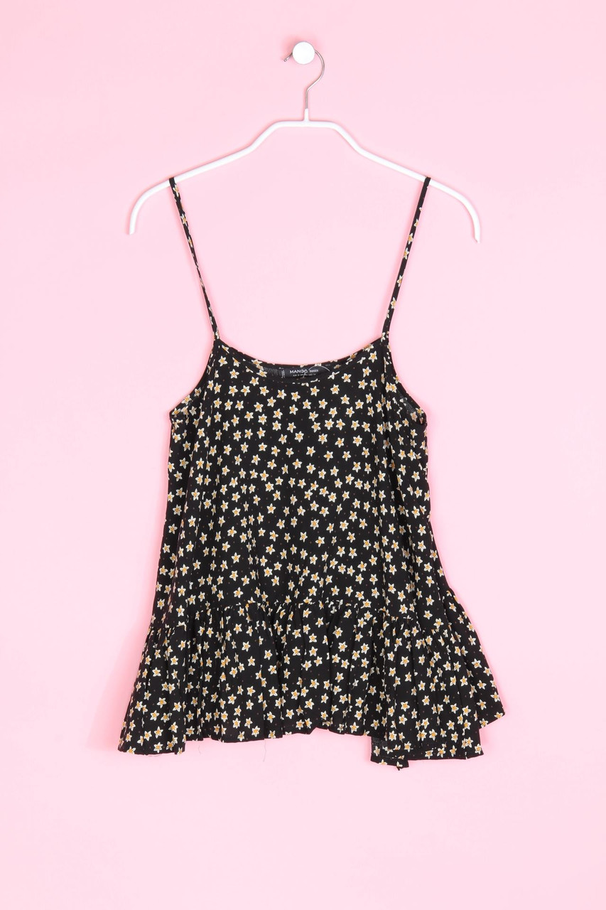 TOPSHOP - Top, A-Line with floral print - S